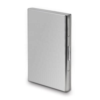 China Fashion metal card holder men's stainless steel card box ultra-thin anti-degaussing compact card holder for sale