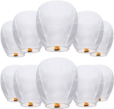 China High Quality Europe and Chinese 100% Cheap White Paper Flying Sky Lanterns Biodegradable Paper Wish Flying Lantern for sale