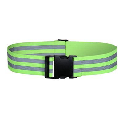 China Water Proof Customized Logo Hi Vis High Quality Reflective Running Waist Elastic Safety Belt With Waterproof Reflector for sale