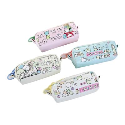 China Schools & Offices Kids Zipper Pencil Case PVC Large Capacity Storage Cute Organizer Pen Bag Large for sale