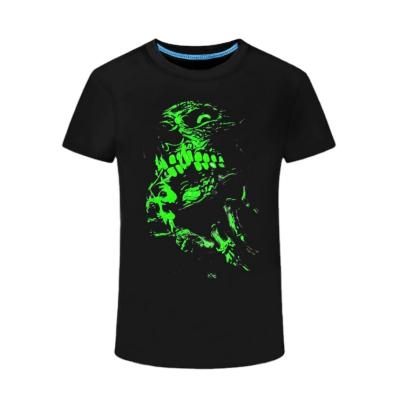 China Custom 100% Cotton Anti-Shrink Glow In The Dark T Shirts Custom Heat Transfers T-Shirt for sale