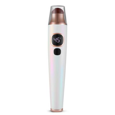 China 2021 Hot Selling Mini Wireless Electric Anti-puffiness Recovery Eye Pen Thermal Eye Beauty Pen Bian Stone Eyes Massage Pen for sale