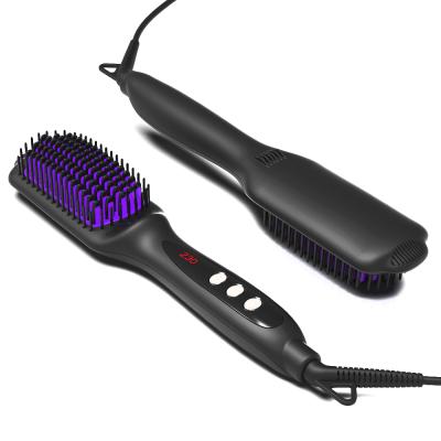 China Safety OEM Odm Hair Straightener Brush Comb Wholesale Price Ionic Hair Straightener Brush Electric for sale