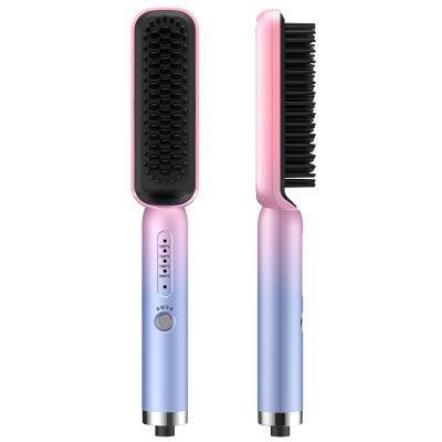 China Safety Wholesale Price Electric Brush Hair Straightener 3 Minutes To Styling Electric Hair Brush for sale