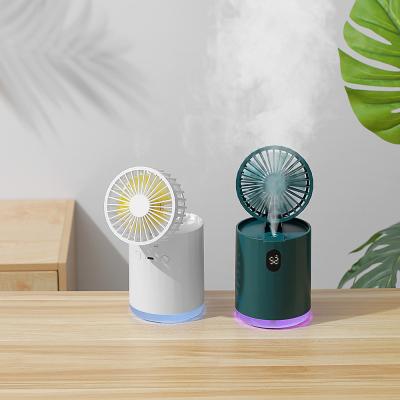 China Portable High Quality Home Portable Humidifier Spray Head Water Cooling Desktop Shake Fan for sale