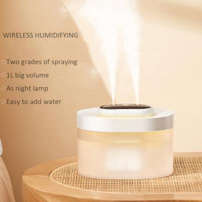 China Large Capcacity 1000ml Family Home Suitable Car Dual Water Storage Exhaust Air Humidifier for sale