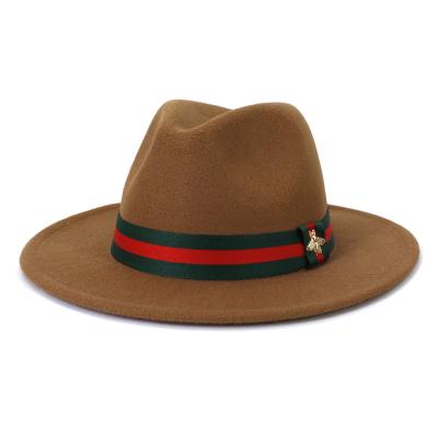 China Image Solid Color Polyester Cotton Vegan Fedora Material Fedora Hats For Women Men Party Music Festival Fashion Fedora Hats for sale