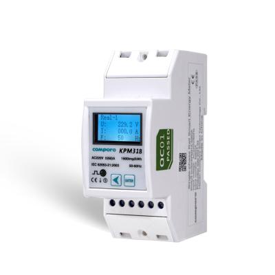 China Smart solar power meter KPM31B single phase 0.5S 63A class din rail wifi power monitoring for sale