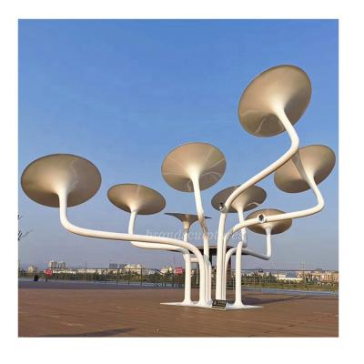 China Contemporary China Chinese Art Sculpture Tree Sculpture Stainless Steel For Resort Decor for sale