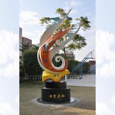 China China Abstract Large Modern Large Heron Garden Statues Sculpture For School Decoration for sale