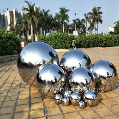 China Shiny China Mirror Metal Ball Shape Large Outdoor Statues for sale