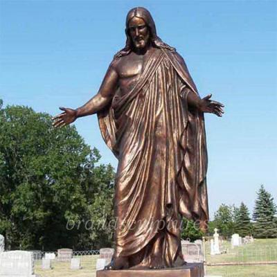 China Western Giant Western Bronze Statue Jesus Church Outdoor Brass Sculpture for sale