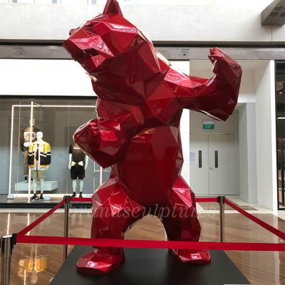 China China Abstract Life Size Art Resin Sculpture Bear For Gallery Display for sale