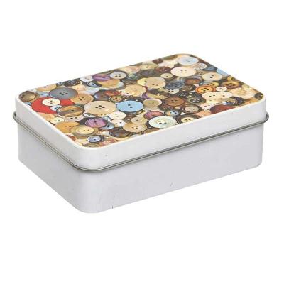 China Eco-Friendly/Easy To Carry Empty Design Tin Can For Pills Of Tin Boxes With Dog /Cat/Flamingo/Button Rectangular Metal Storage for sale