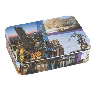 China Sustainable High Quality Multifunctional Square Tin Can With Polish Landscape Design for sale