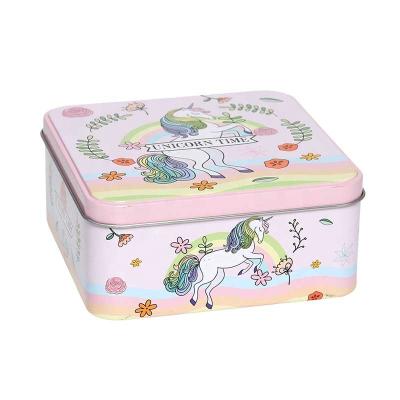 China Viable High Quality Multifunctional Metal Tin Can With Unicorn Design for sale