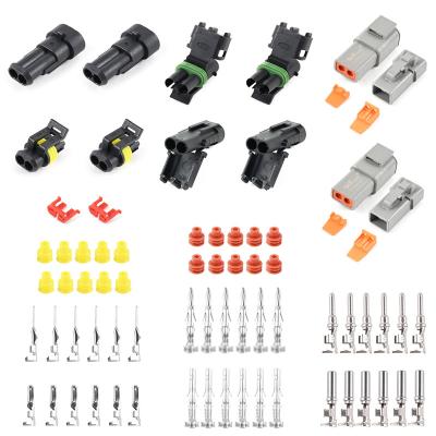 China JRready Connector Kit 2 Sets 2 Pin Amp Automotive Connector, 2 Pin DTP Car Electrical Socket 18-12AWG Waterproof Terminal 2 Sets for sale