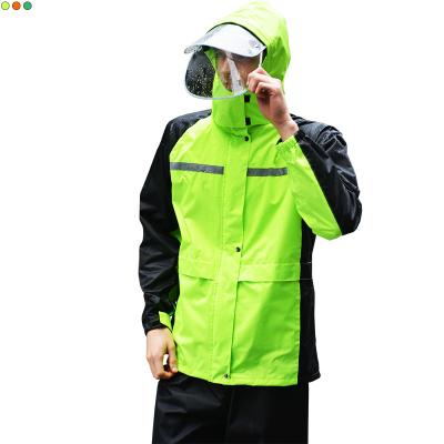 China 5000MM Water Auxiliary Orange Motorcycle Delivery Cycling Raincoat for sale