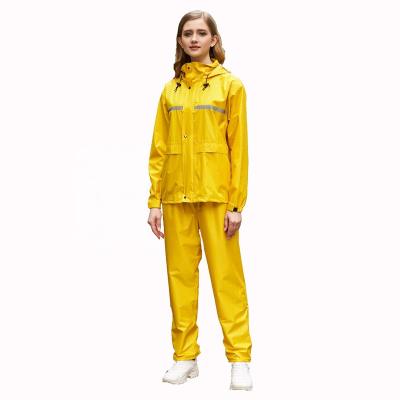 China 5000mm Water Resistant Manufacturer Fisherman Raincoat Or Rain Suit Yellow Yellow Rain Coat for sale