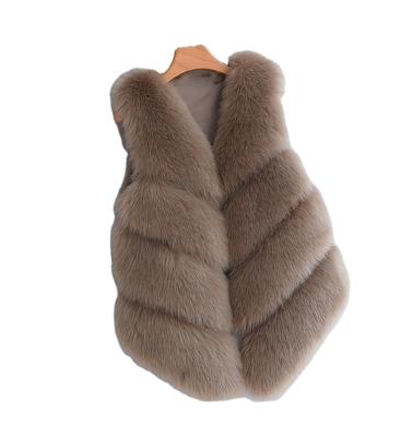 China QUICK DRY women fashion winter and autumn coat women's coats long faux fur fox fur vest vest for sale