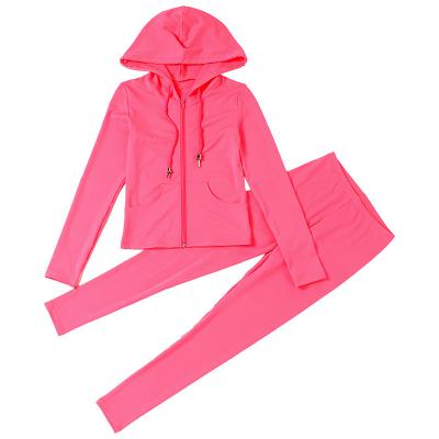 China 2021 Autumn Anti-static Casual Women Clothing Hoodie Tracksuit Two-Piece Set for sale