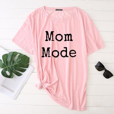 China Hot-selling new soft high quality exclusive mother's day top short sleeves colorful fashion women's short sleeves for sale