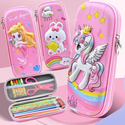 China Durable 3D Cartoon Pencil Case for Primary School Students Large Capacity Pencil Case Children's EVA Stationery Case 2023 for sale