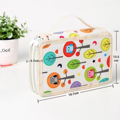 China New Durable Stain Sketching Pen Bag Holes Large Capacity Colored Pencil Case Stationery Nail Storage Bag Art Brush for sale