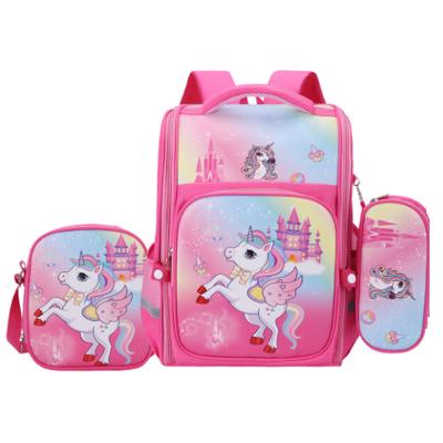 China New Mermaid Waterproof School Bag Set Oxford Cute Cloth Cartoon Anime Backpack Waterproof Wholesale for sale