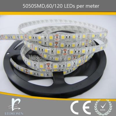 China Widely Useed Indoor High Quality 5050 SMD Flexible Strip, 30/60/120 LEDs Per Meter One Roll for sale