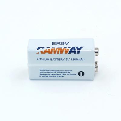 China Meter er9v/9v 1200mah 6f22 lithium battery size EVE FANSO HCB SUNMOON for sale