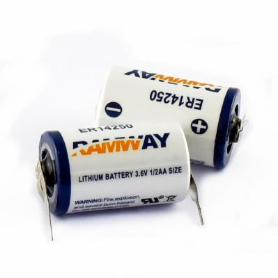 China Consumer Electronics 1/2 Er14250 Er14250 AA Batteries 1/2 Size AA Size ER14250 3.6V 1200mAh Lithium Battery for sale