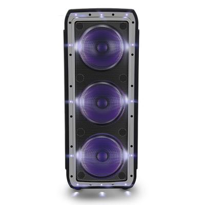 China Triple 10 *3 Inch Battery Operated Speaker PA Rechargeable Super Bass Stereo Sound for sale