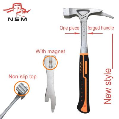 China Covering Hammer NSMTools New Product One Piece Handle Steel Nail Covering Hammer 600G With Magnet And Non-Slip for sale