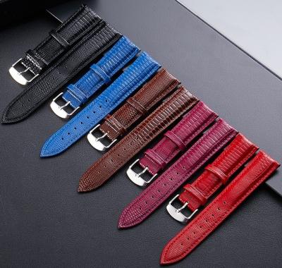 China Fashionable Factory Spot Lizard Cowhide Watch Strap Luminous Leather Watchband Leather With Accessories 12mm-24mm Wholesale for sale