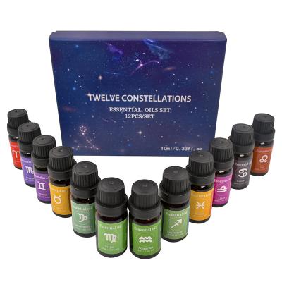 China Skin Revitalizer RONIKI New Design Aromatherapy Organic Pure Essential Oil Twelve Constellations Gift Set Essential Oil for sale