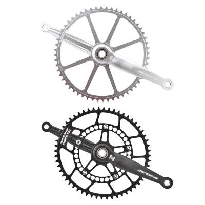 China Mountain Bikes Oval Crank BMX 170mm Oval Hollow Aluminum Alloy Crank Disc Folding Folding Bicycle Crankset Folding Aluminum Alloy Plate 130BCD GXP for sale