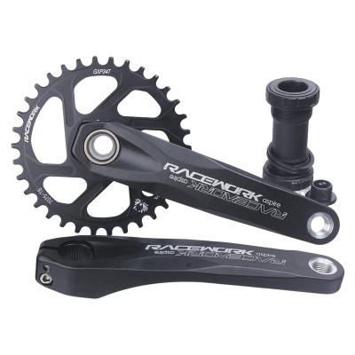 China RACEWORK Mountain Bikes Bike Crankset GXP 170/175mm Crank With Bottom Bracket Sprockets 104BCD MTB Bike 32T 34T 36T 38T 3 Degree Sprocket Set for sale