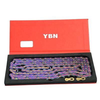 China YBN 12-Speed ​​Titanium Bicycle Chain 12v Multicolor Current Chain Mtb High Strength Titanium Bicycle Accessories Compatible With SHIMANO for sale