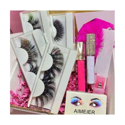 China Wholesale Long Natural Mink Eyelashes With Customize Box 25mm Mink Laches Vendor Mink 5d Lash Pairs for sale