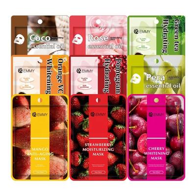 China Moisturizer Best Selling Facemask Pure English Skin Care Organic Fruit Vitamin C Moisturizing Sheet Korean Facial Mask for sale