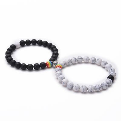 China Best-selling Couples Bracelets Men Women Romantic Magnetic Mutual Attraction Natural Stone Beads Bracelets Gifts For Lovers Best Friends for sale