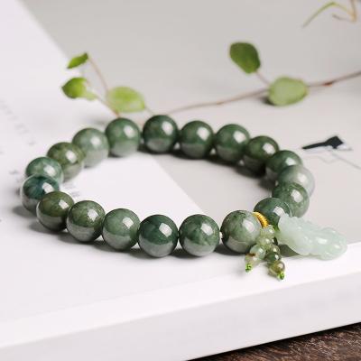 China Male And Female Type Waxy Jade Pixiu Couple Fengshui Accessories Jewelry Vintage Bracelet CLLB003 for sale