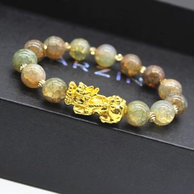 China Vintage Wholesale Lucky Feng Shui Wealth Bracelet Gold PIXIU Bracelet For Gift CLLB004 for sale