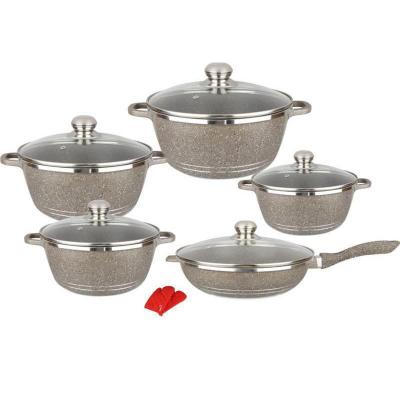 China Stocked set of 12pcs die casting aluminum nonstick cookware set (ready to ship) for sale