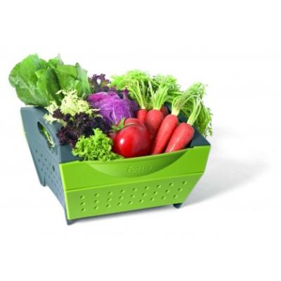 China PP Drain Basket Vegetable And Fruit Sustainable Collapsible Drain Basket for sale