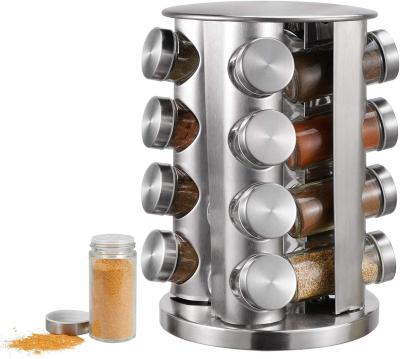 China Viable Rotating Countertop 16-Jar Spice Rack Organizer, Countertop Rotating Herb and Spice Rack Holder Organizer with 16 Jar Empty for sale