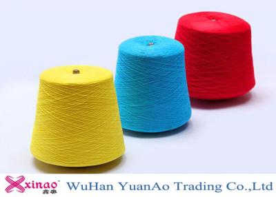 China Ring Spun Polyester Yarn For Sewing Thread , Yellow Blue Red Polyester Thread for sale