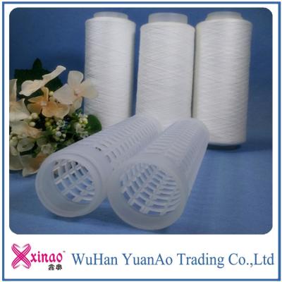 China AAA Grade 402 Raw Pattern 100% Spun Polyester Yarn On Plastic Cone for sale