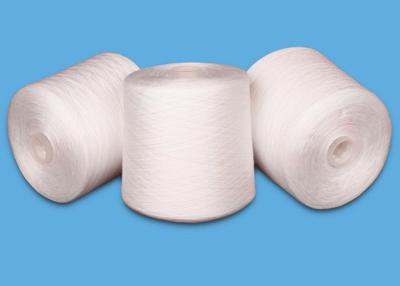 China Raw White 100% Spun Polyester Sewing Thread Yarn Count 60/2 Plastic Dye Cone Yarn for sale